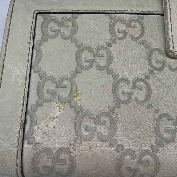 💜Gucci Cream/Beige Guccissima Gold Heart Snap Long Wallet | PRELOVED💜 - Picture 11 of 13